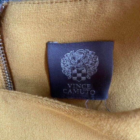 Vince Camuto dress, short, mustard yellow, size 2, worn once - Picture 4 of 4